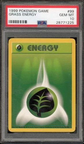 Pokemon Grass Energy Base Set Unlimited #99 PSA 10 Gem Mint