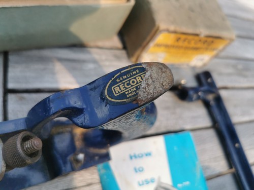 VINTAGE RECORD 778 IMPROVED REBATE / RABBET PLANE, FENCE, DEPTH & SPUR WITH BOX - Picture 3 of 20