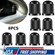 Pack 8 Black Plastic Tire Valves Air Dust Cover Stem Cap For Wheel Car Suv Bike Pack 8 Black Plastic Tire Valves Air Dust Cover Stem Cap For Wheel Car Suv Bike