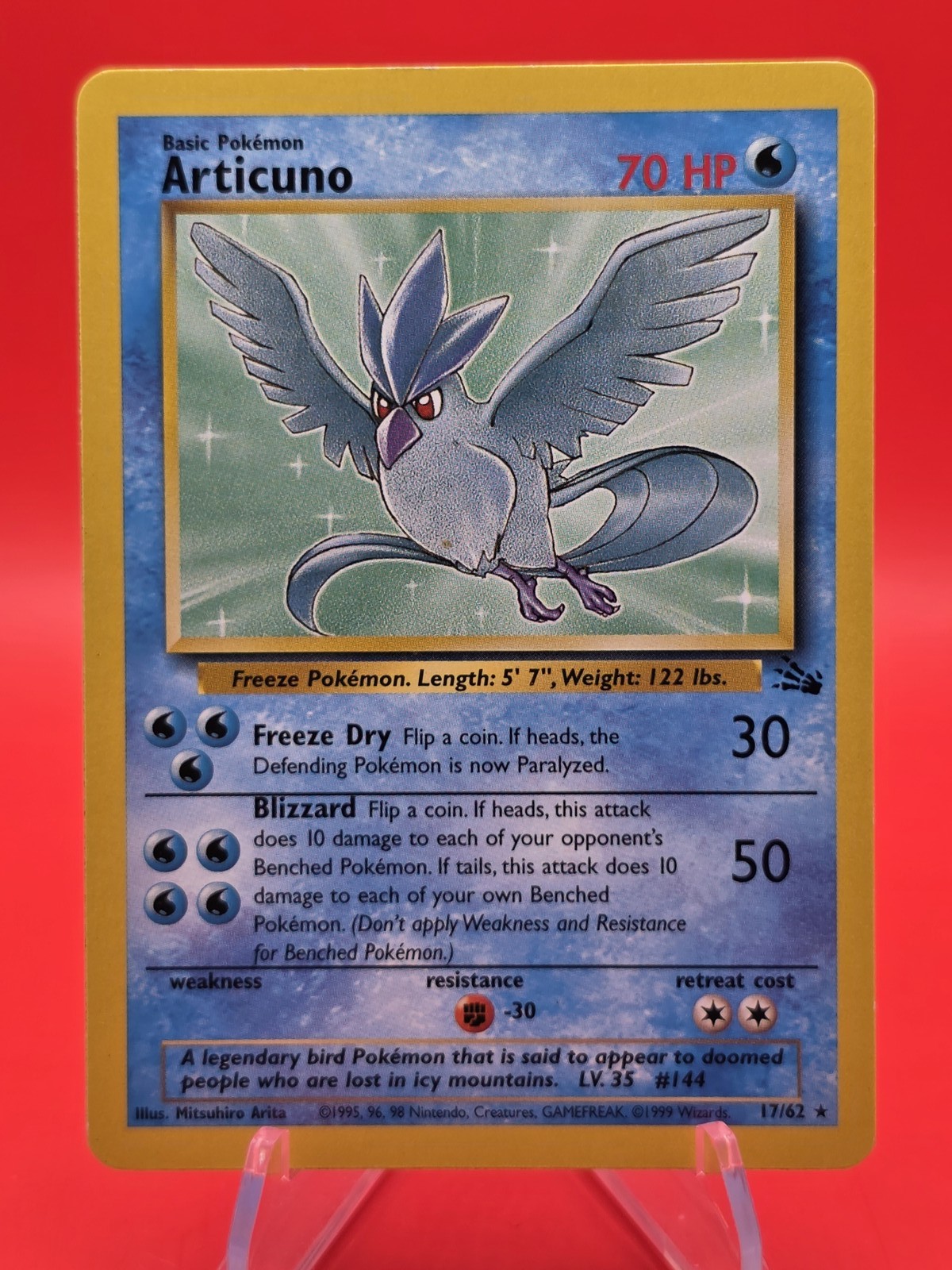 1999 Pokémon TCG Fossil Articuno Rare 17/62 LP