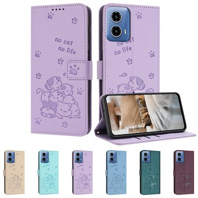 For Motorola Moto G Power/Edge/Stylus/Play Leather Stand Card Holder Wallet Case