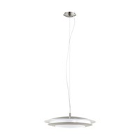 Led HäNgelampe Pendelleuchte Esstisch Dimmbar Stahl In Silber Kunststoff In Weiß