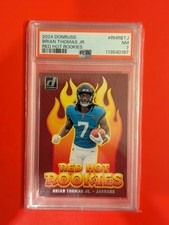 2024 Panini Donruss Red Hot Rookies Brian Thomas Jr. #RHR-BTJ RC Jaguars PSA7🔥
