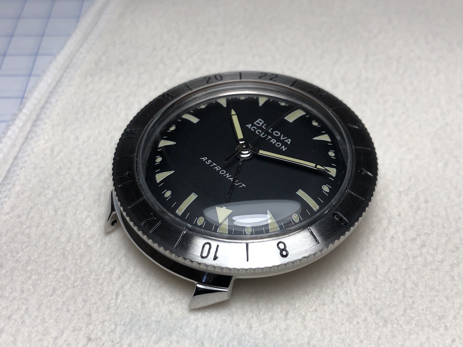 Restored 1966 Bulova Accutron Astronaut GMT Tuning Fork 214HN Men's Watch