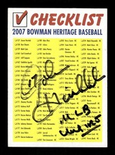 2007 Bowman Heritage Checklist #2 John Hirschbeck signed auto autograph  MLB ump