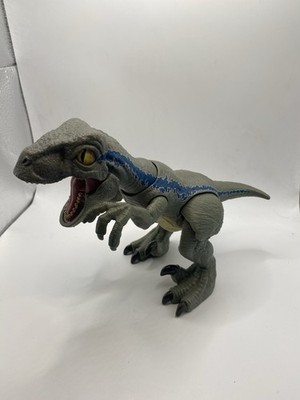 Jurassic World Primal Pals Blue Velociraptor Dinosaur 8'' Figure NO SOUND!