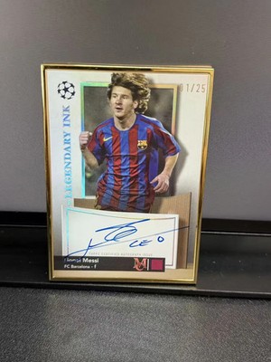 2024-25 Topps Museum UEFA Legendary Ink Framed Auto FCB 1/25-Lionel Messi MX93