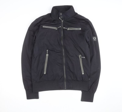 Schwarzer Bikermantel Herren UK Größe M Dreamweaver
