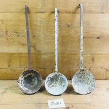3 Mestolo Antico in ferro e ghisa da collezione Vintage - lotto 230