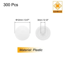 300Pcs Plastic Screw Cap Covers, 12mm Tapping Screw Cover, White