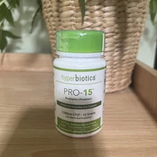 Hyperbiotics Pro-15 Prebiotic Probiotic 5B CFU LARGER 60 Time-Release Pls READ!