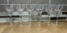 Vintage Floral Etched Crystal Cordial 5 Inch ...