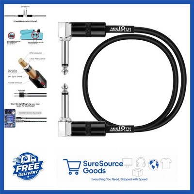 Guitar Patch Cable 6 Inch Angled Male to Male for Effect Pedals Soft Jacket