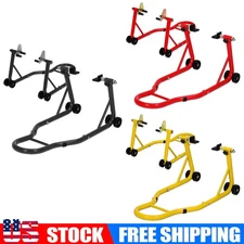 Motorcycle Bike Stand Front Rear Wheel Lift Forklift Spoolift Paddock Swing arm