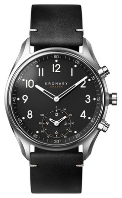 Kronaby Apex Hybrid-Smartwatch (43 Mm), Schwarzes Zifferblatt / Schwarzes