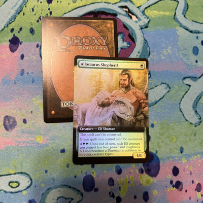 DIY  Allosaurus Shepherd Extended Art Foil Mtg Play Test Card