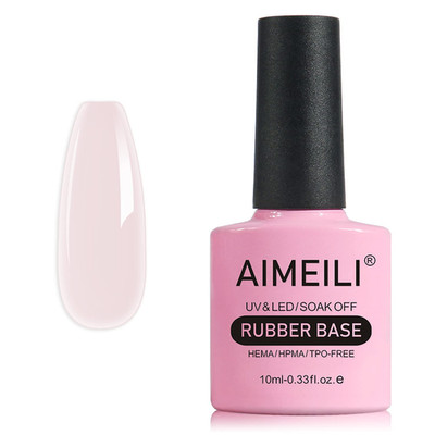 Hema Free Rubber Base Gel for Nails, Soak off U V LED Clear Sheer Gel Nail Polis