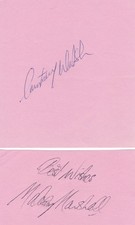 West Indian fast Bowlers - 2 signed pages by MALCOLM MARSHALL  & COURTNEY WALSH