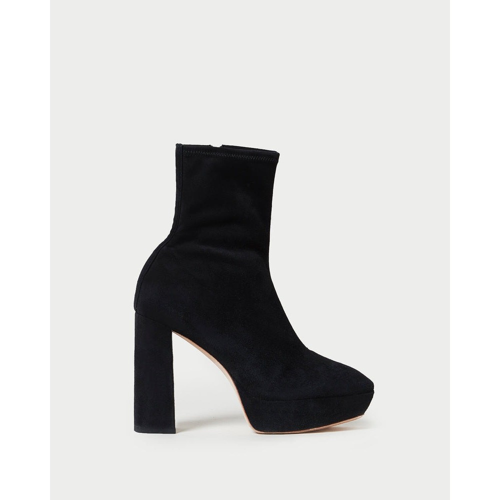 Loeffler Randall Black Velvet Camden Platform Bootie Size 9.5 Dressy Ankle Boots