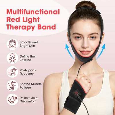 V Line Face Chin Band Slim Lift Up 660nm Red Light Therapy Face Anti Wrinkle