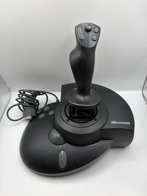 Microsoft Black SideWinder Force Feedback Pro PC Gaming Joystick - Tested