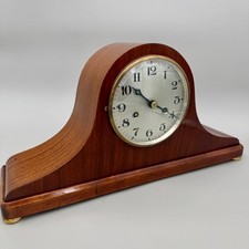 Art Deco Mantel Clock 1930s Mahogany German Countwheel Strike Serviced