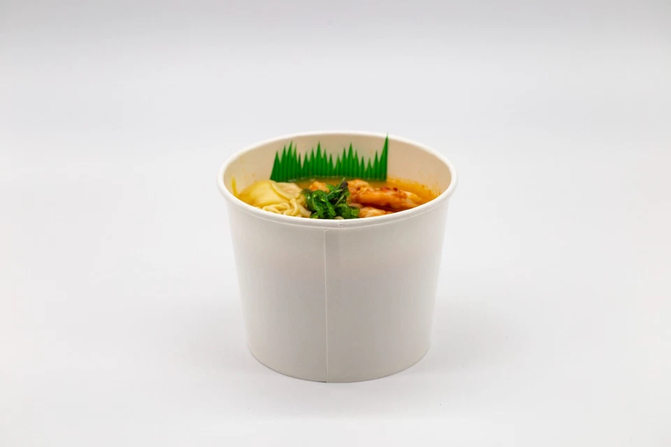 1000ml To go Paper Ramen Bowls Noodle Soup Bowl Deli Container with Lids - Image 3 of 4
