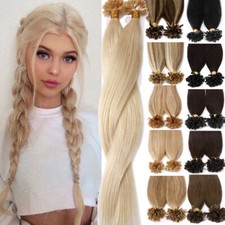 Pre Bonded Keratin 100 Russian Remy Nail U Tip Real Human Hair Extensions // 20