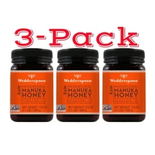 MANUKA HONEY 3 Pack WEDDERSPOON NEW ZEALAND RAW KFACTOR 16+ 1.1Lb 500g Kosher