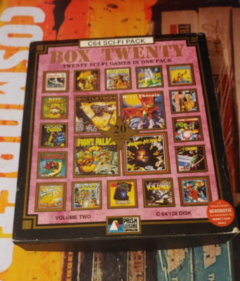 C64 Sci-Fi Pack Box Twenty Commodore C64 (8 Disks, Box, Manual) works 8-bit