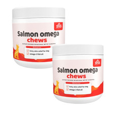  BUY 1 GET 1 FREE Salmon Omega Oil Chews For Dogs  Skin  Coat Supplements 2PC