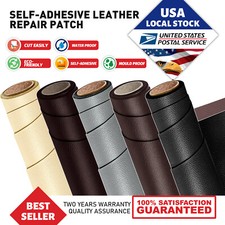 Leather Repair Tape Black Self-Adhesive Patch for Car Seats Couch Furniture Sofa