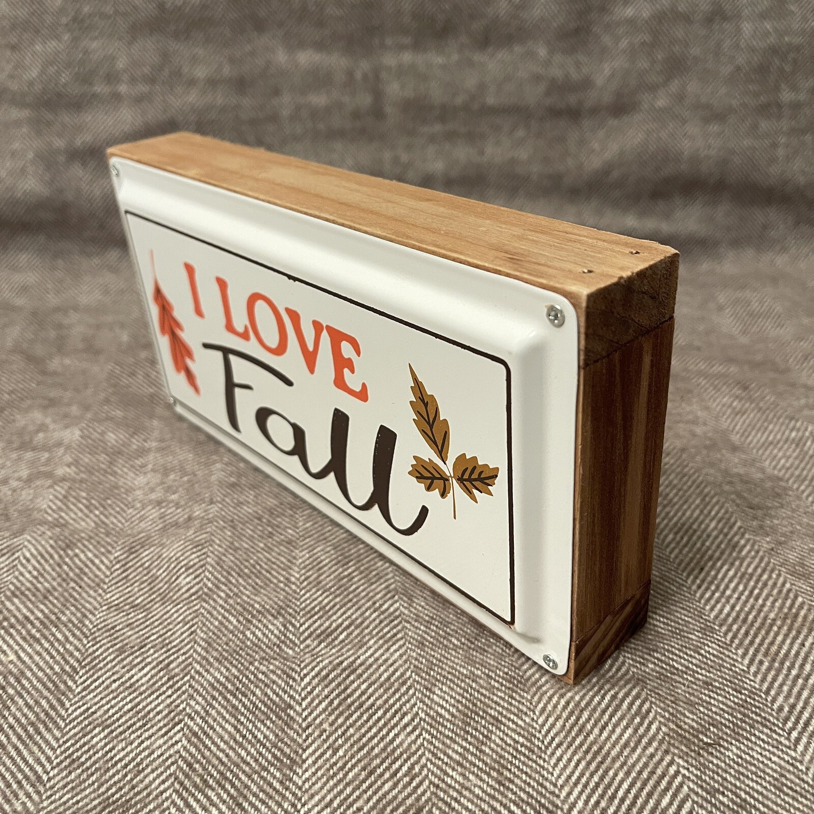 New! Michaels Ashland Fall "I LOVE Fall" Tabletop Decor Sign 8"x4"x1.25" eBay