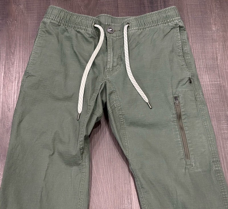 Womens Vuori Ripstop Pants VW401 Size Small 2-4 Waist 27-29 Green VUORI