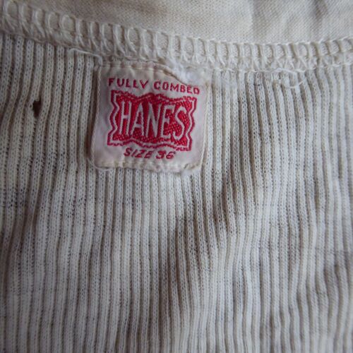 VTG 40s 50s Hanes Beige Long John Thermal One Piece Medium Made USA Button  Up