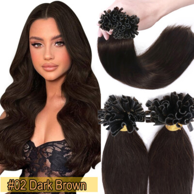 Bonding Haar 100% Remy Echthaar Keratin Extensions 200 Strähnen 100g Glatt Blond