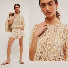 NWT New 128 Free People Bali Tate Tapioca Bodysuit Size XS