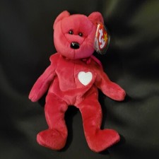 Ty Beanie Baby Valentina Bear Red Plush Stuffed Animal Valentine's Day