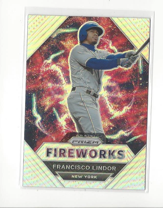 2021 Panini Prizm Fireworks Prizms Silver #5 Francisco Lindor Mets