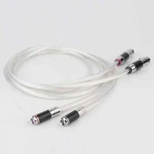 Pair 5N OCC Silver Plated Wire RCA to XLR Plug Connector HiFi Audio Signal Cable