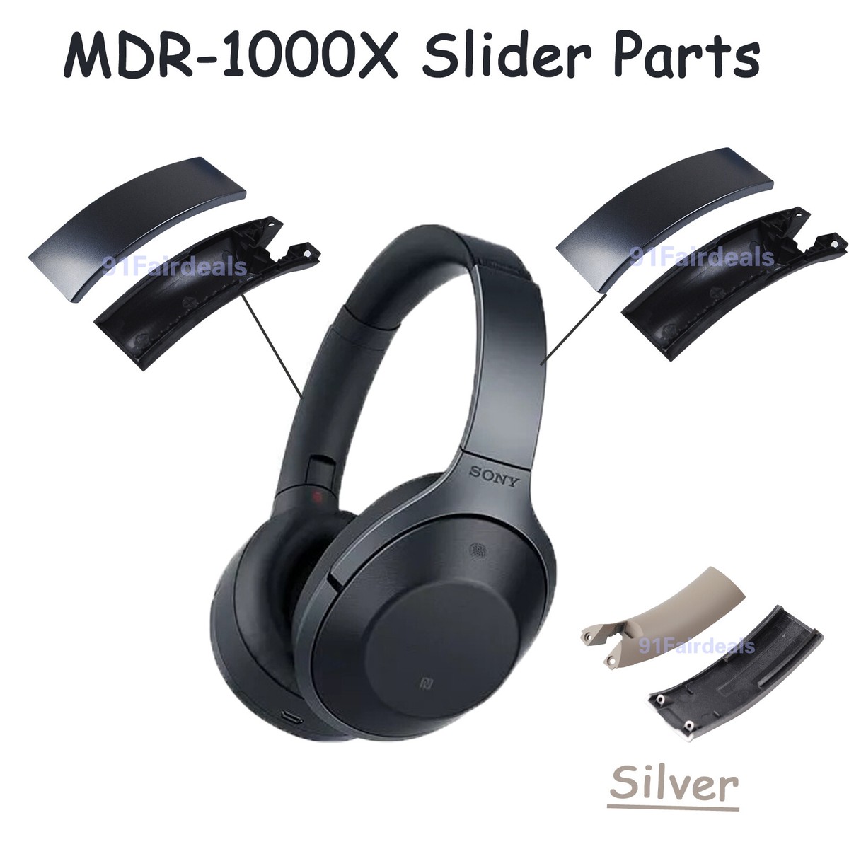 Repair Side Covers Slider Part KIT for Sony MDR-1000X WH-1000XM2 Headphones