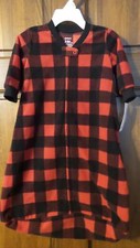 CARTER'S Red black buffalo plaid pajama sleep sack Soft flannel Boys Girls 3-6 M