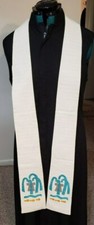 CLERGY STOLE LITURGICAL VESTMENT SHEPHERDS CROOKS FISH SYMBOLS