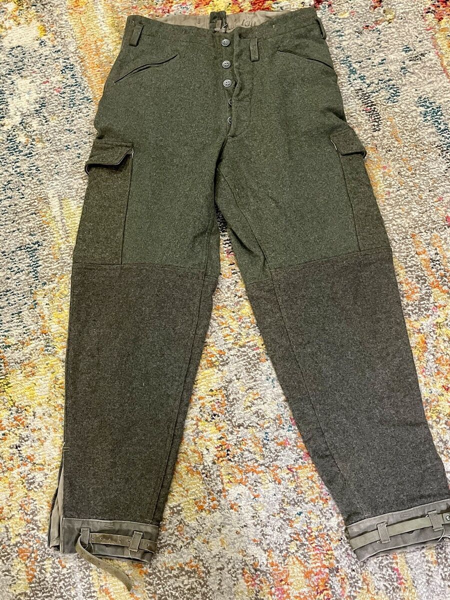 Vtg Wool Swedish Pants Military Army WWII Crown 29” L X 32 Vtg Wool Swedish Pants Military Army WWII Crown 29” L X 32