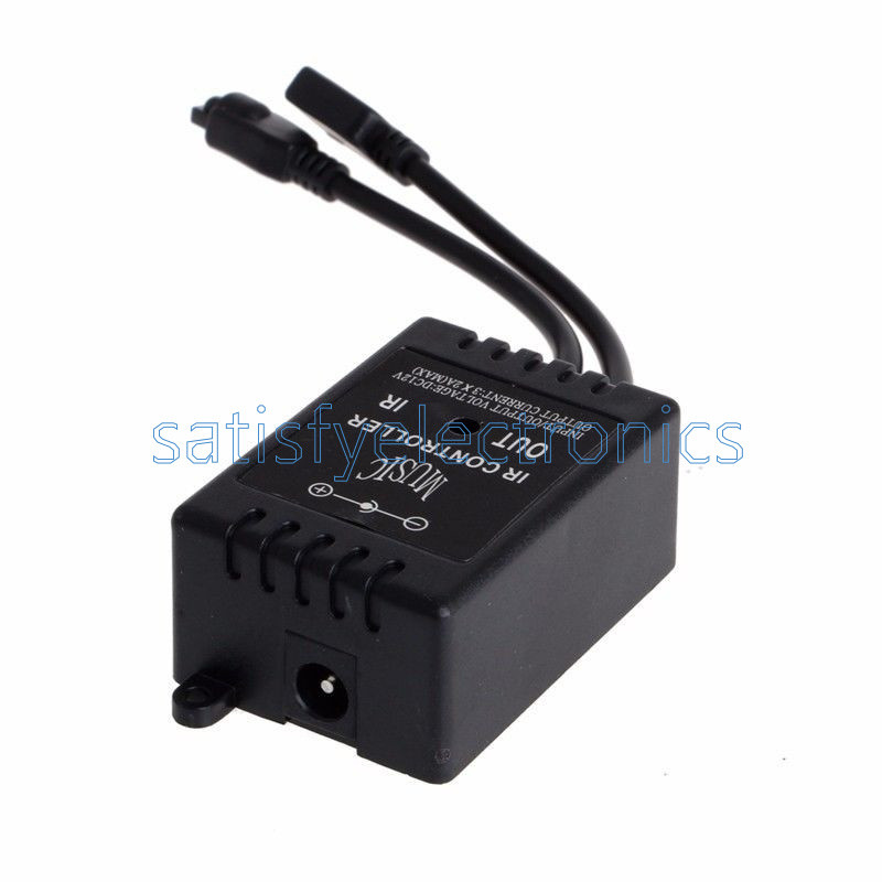DC 12V 20 Key Remote Music Sound Activated Controller For RGB LED Light ...
