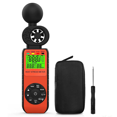 Digitales LCD Anemometer Luft Wind Geschwindigkeitsmesser WBGT Test Windmesser