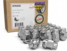 M12 x 1.5 Chrome Lug Nuts 20 Pcs 35mm Length Aftermarket Wheel Accessories