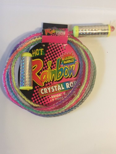 JA-RU Hot Rainbow Kristall Springseil Laser Griffe 7 Fuß Alter 6+ helle Farben