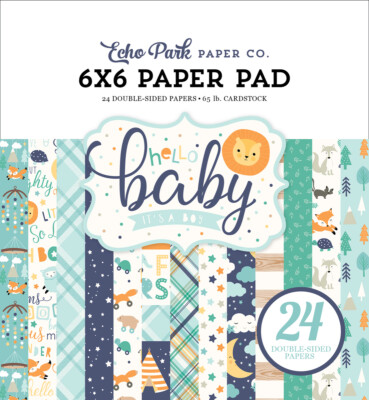 Echo Park Paper HELLO BABY - It's A Boy 6x6 Scrapbook Paper Cardstock Pad