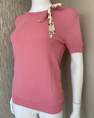 Max Mara Studio Pink Fein Strickpullover Einzelhandel Größe L Neu mit Etikett